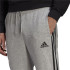 Pantalones largos adidas Essentials Fleece Tapered Cuff 3 bandas M Grey/Black