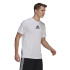 Camiseta de training adidas Primeblue D2M Sport 3 Bandas M White/Black