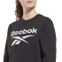 Sudadera sin capucha Reebok identity Logo Fleece W Black