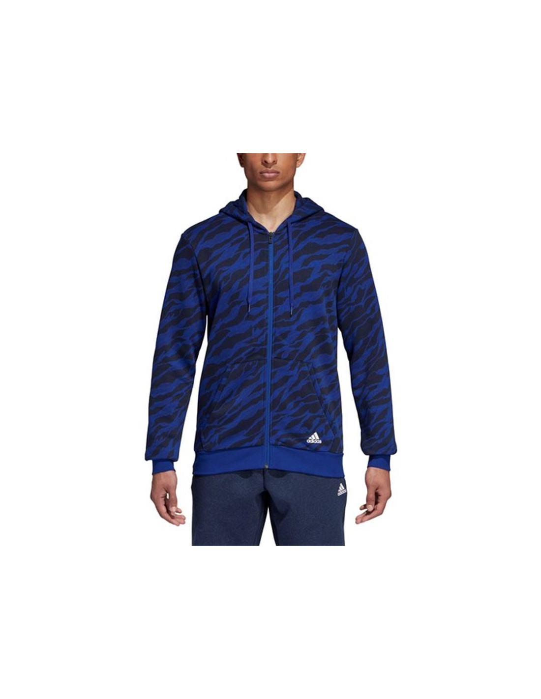 sudadera azul adidas hombre