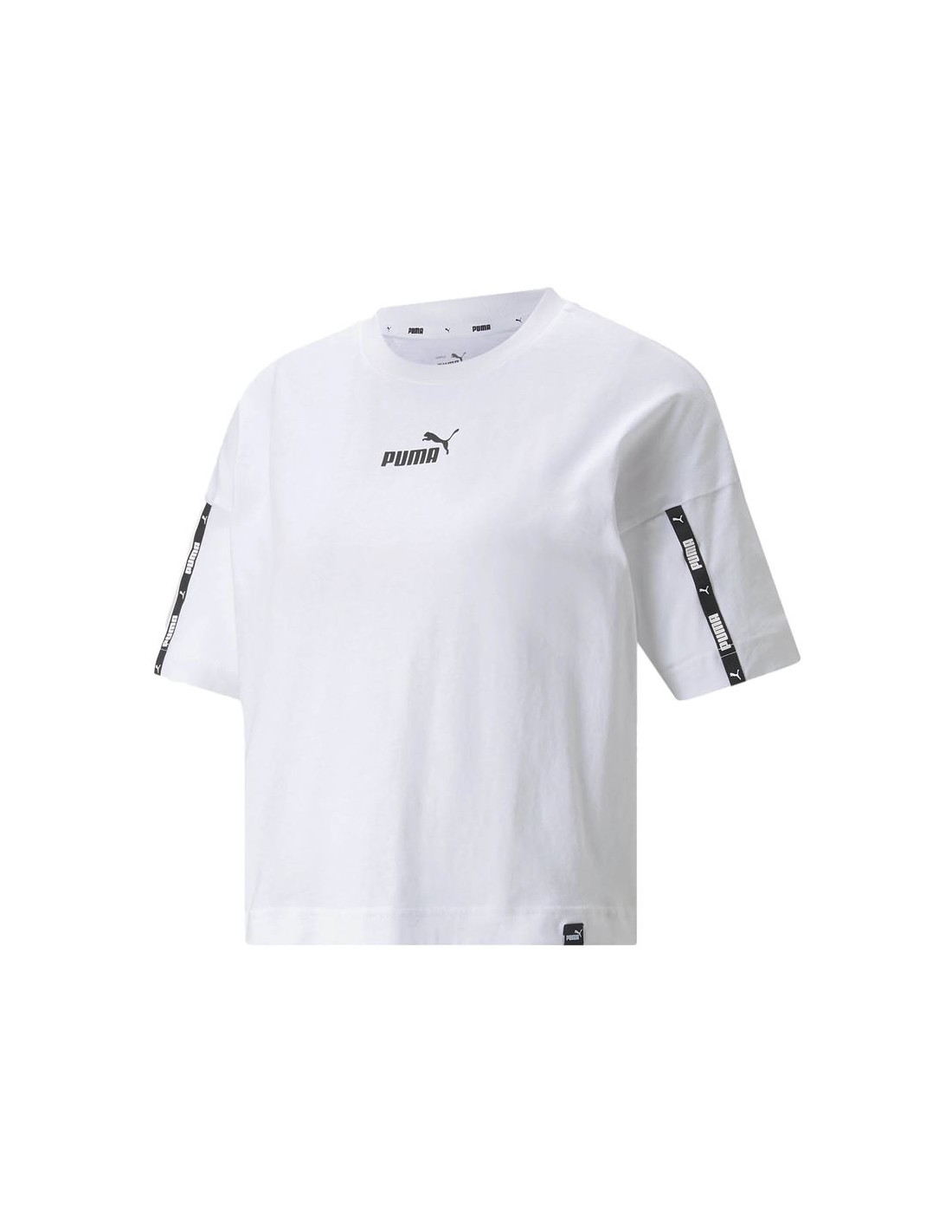 Camiseta puma power tape cropped w white