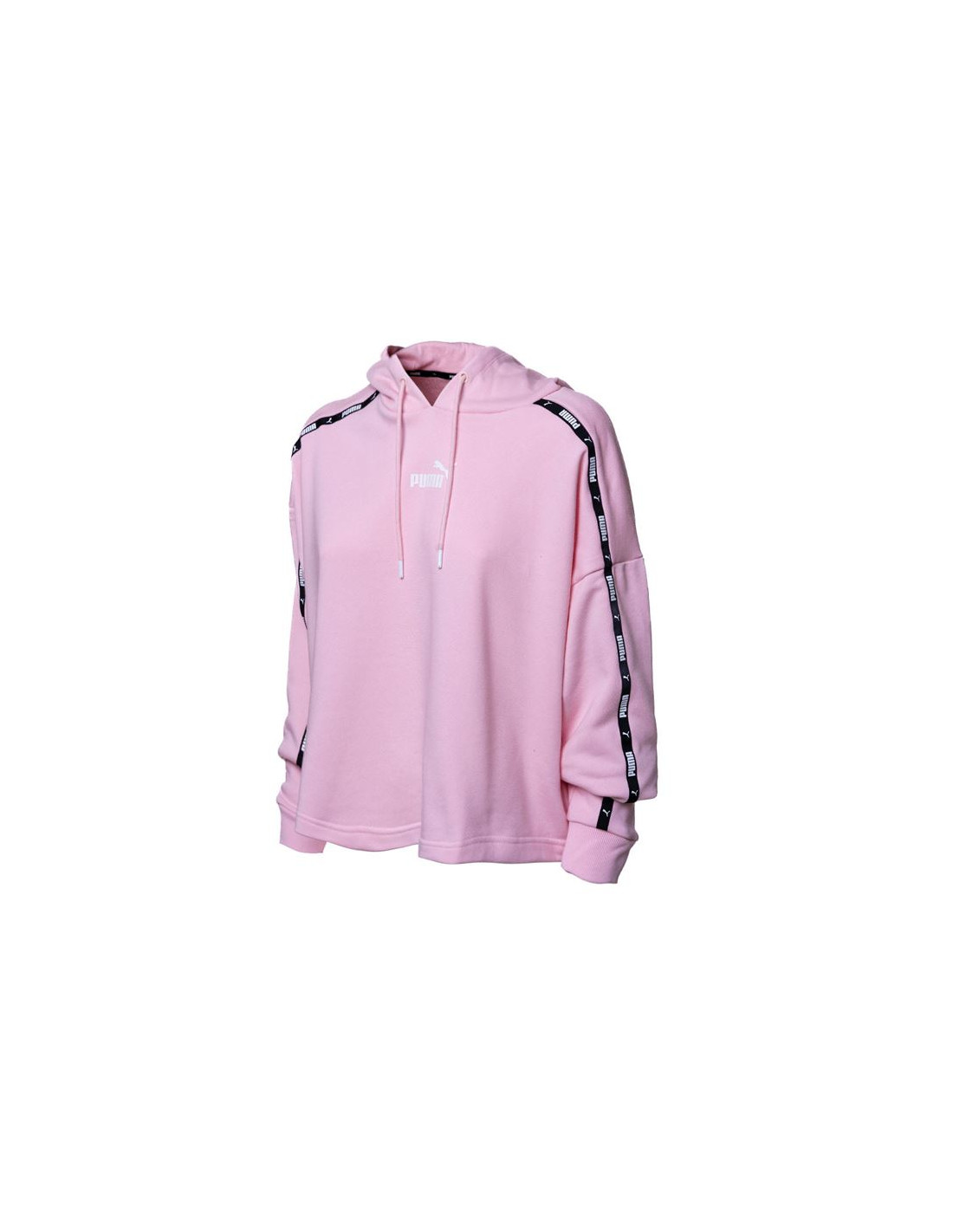 Sudadera puma power tape cropped hoodie w pink