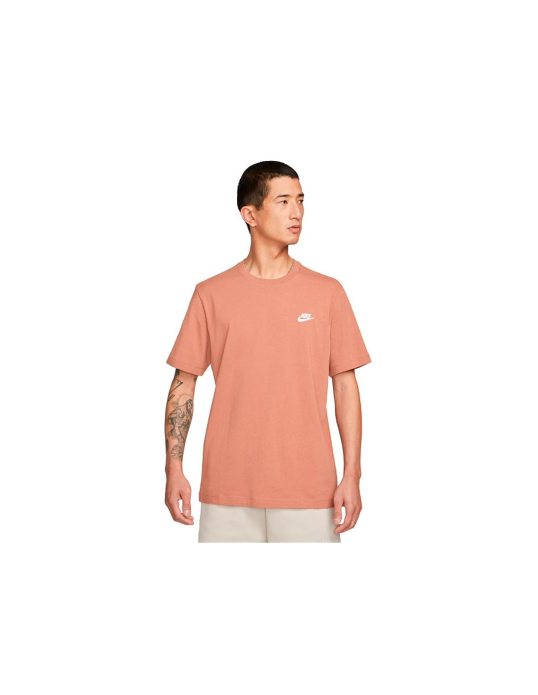 Camiseta nike sportswear club hombre coral