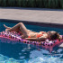 Colchoneta Swim Essentials Luxury Transparent Rose Gold Leopard 180 cm