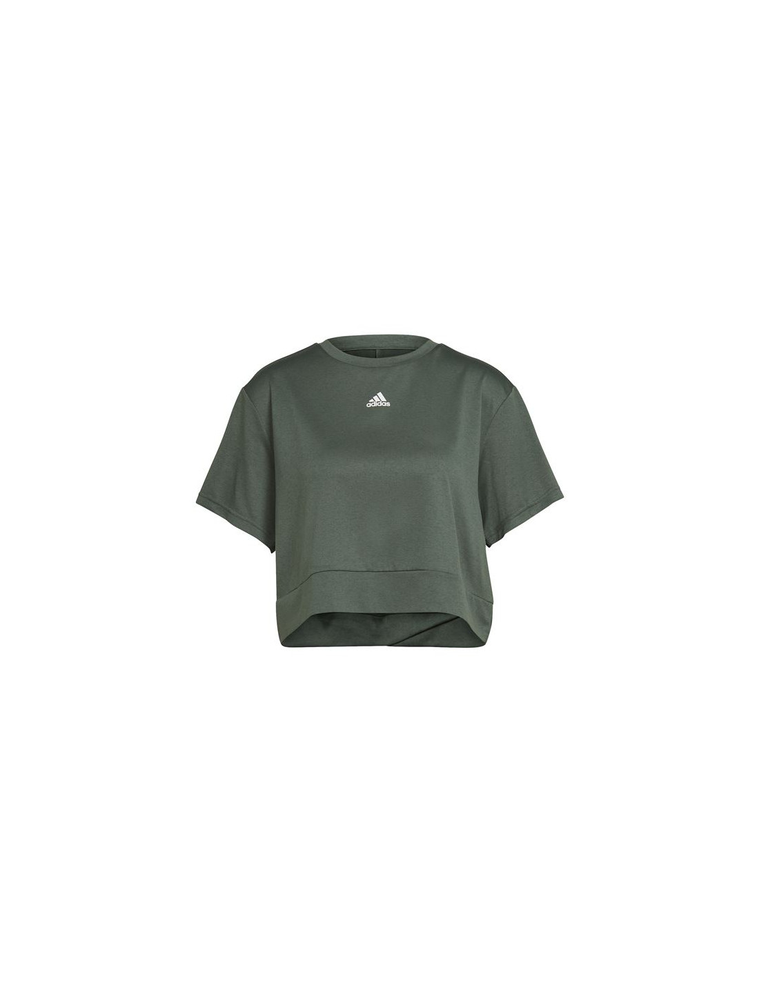 Camiseta adidas aeroready studio loose mujer green