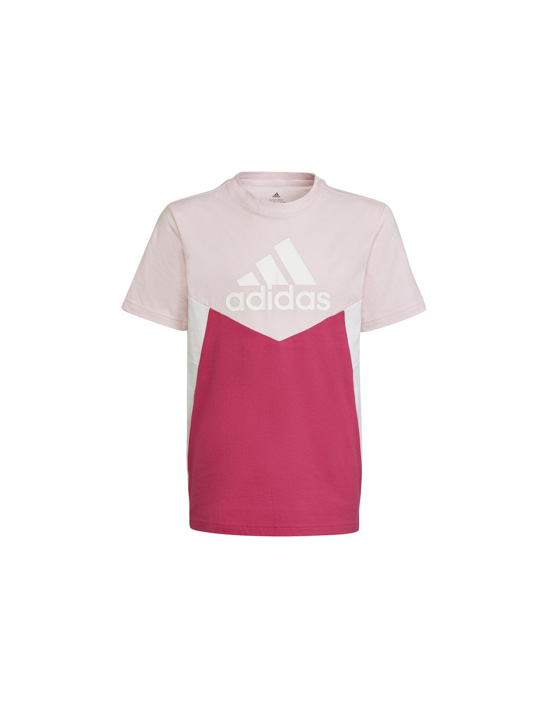 Camiseta adidas colorblock niña pink