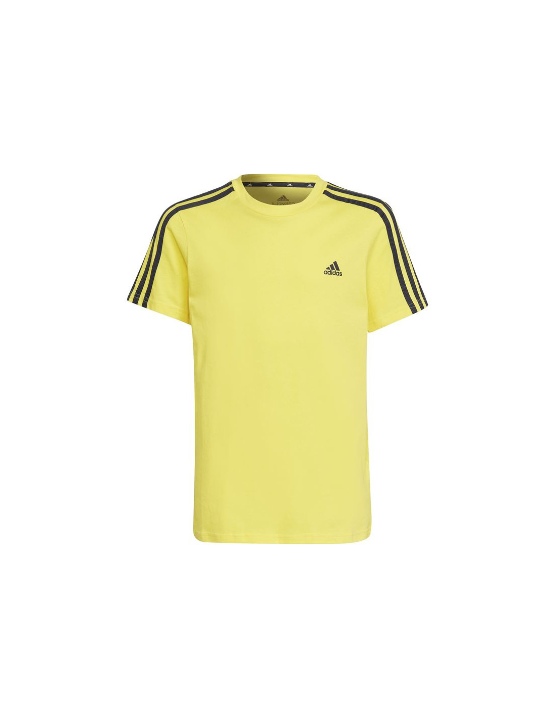 Camiseta adidas essentials 3 bandas niño yellow