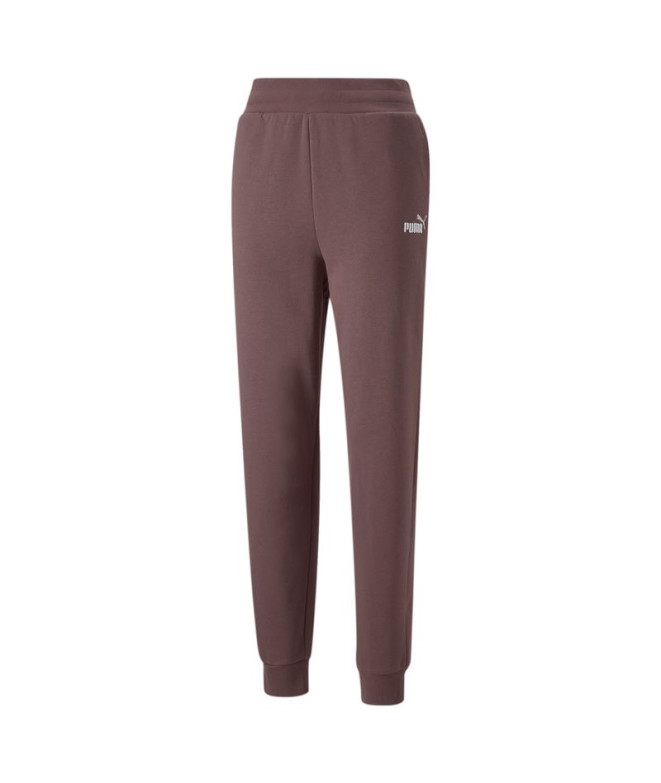 Pantalones Puma ESS+ Embroidery High-W Mujer Brown