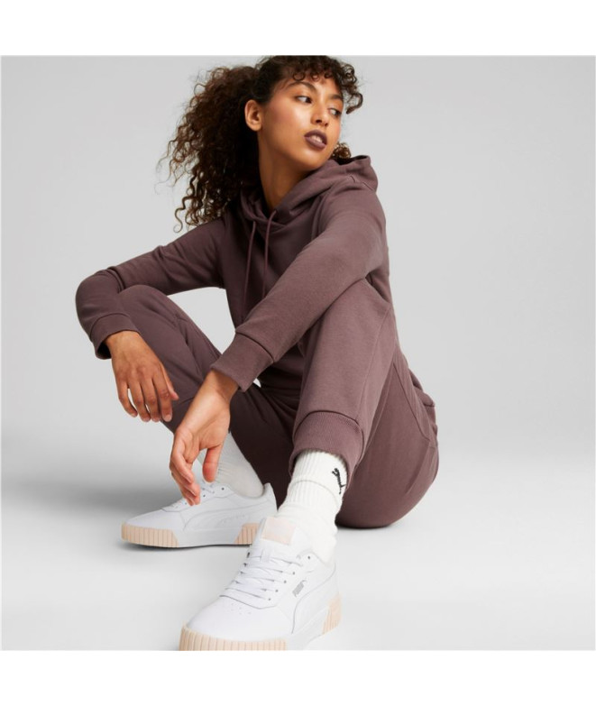 Pantalones Puma ESS+ Embroidery High-W Mujer Brown