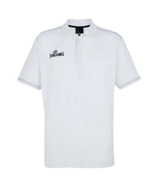 Camiseta de Baloncesto Spalding Polo Hombre Blanco