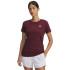 Camiseta de Fitness Under Armour Tech Ssc- Twist Mujer Maroon
